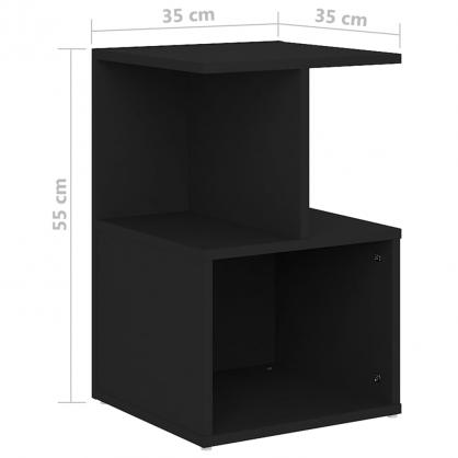 1 VidaXL Sngbord 35x35x55 cm svart