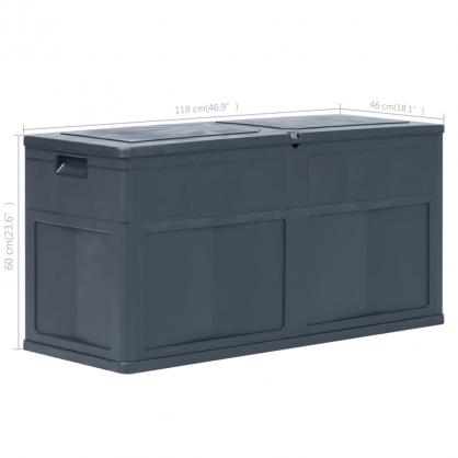 1 VidaXL Dynbox 320 liter svart