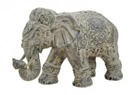 1 G.wurm Dekoration Elefant grå polyresin (B/H/D) 50x34x22 cm