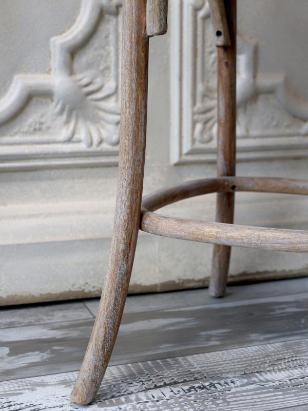 1 Chic Antique Fransk barstol med fltad sits & rygg H103 / L43,5 / B51,5 cm