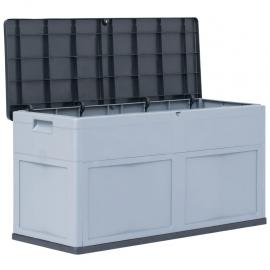 1 VidaXL Dynbox 320 liter grå svart
