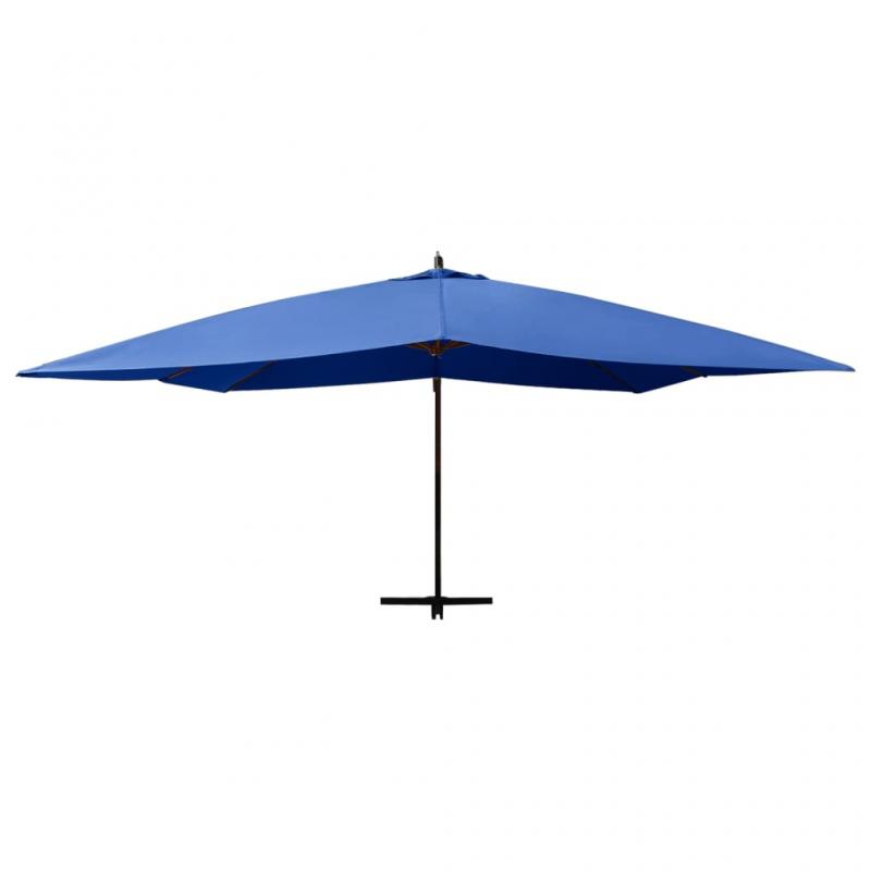 1 VidaXL Frihngande parasoll med trstng 400x300 cm azurbl