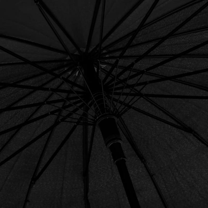 1 VidaXL Paraply automatisk svart 105 cm