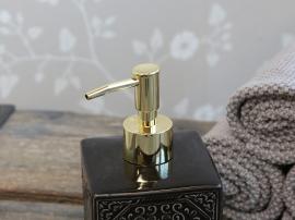 1 Chic Antique Chic Antique - Baddekoration Pump för tvål H16 cm guld