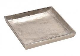 1 G.wurm Dekorativ Bricka Metall Silver (B/H/D) 20x2x20cm