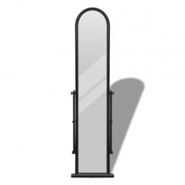 1 VidaXL Golvspegel spegel 152 cm svart