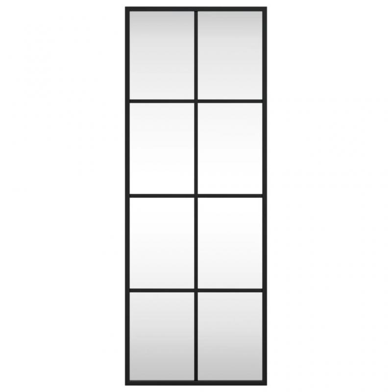 1 VidaXL Vggspegel rektangulr svart 30x80 cm jrn
