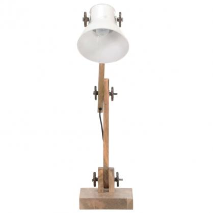 1 VidaXL Bordslampa industriell vit rund 58x18x90 cm E27