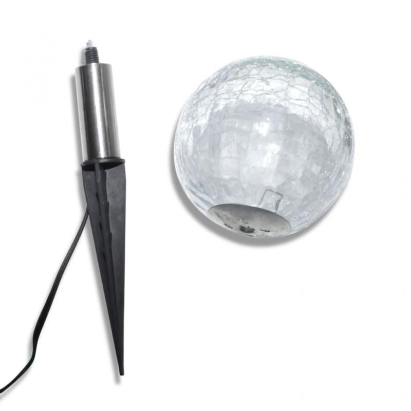 1 VidaXL Solcellslampa med markspett 3 LED rund solcell