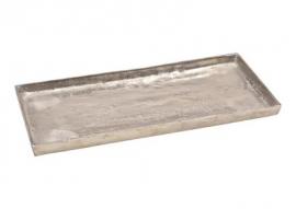 1 G.wurm Dekorativ Bricka Metall Silver (B/H/D) 45x2x19cm
