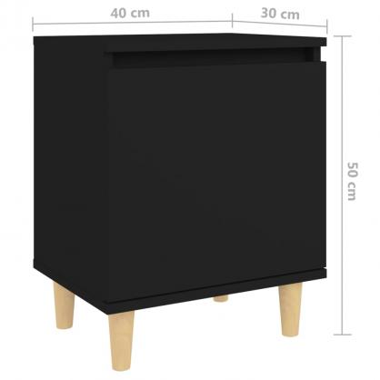 1 VidaXL Sngbord 40x30x50 cm svart