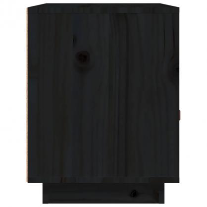1 VidaXL Sngbord 40x34x45 cm svart massiv furu