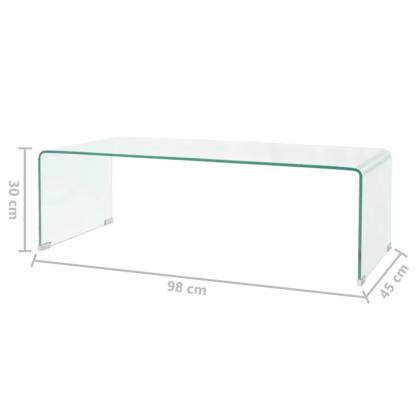 1 VidaXL Hrdat glas Soffbord 98x45x30 cm