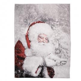 1 Clayre Eef Julfilt 130x170 Cm Vit Grå Polyester Jultomte