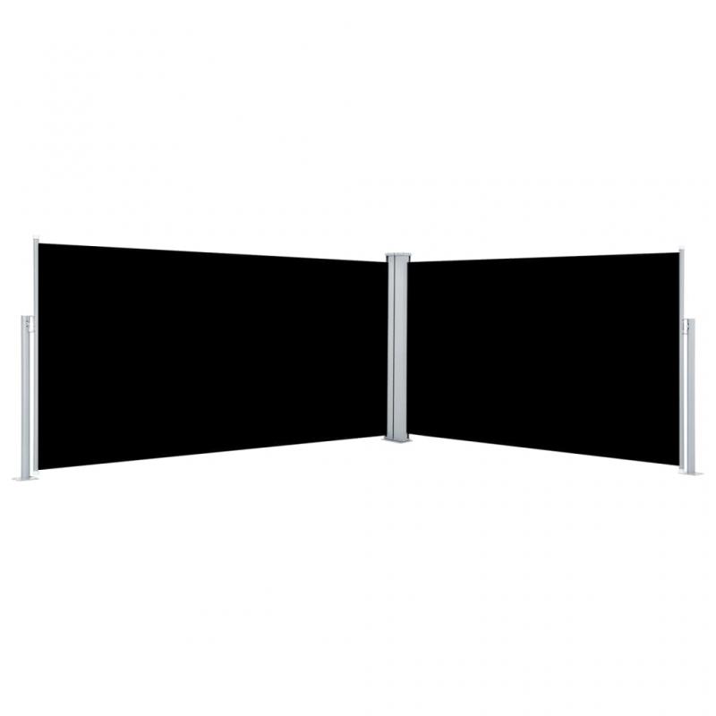 1 VidaXL Infllbar sidomarkis fr uteplats svart 160x600 cm dubbel