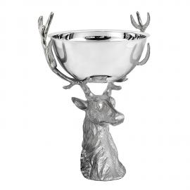 1 Edzard Luxury Rådjurshuvud med skål Richard H 45 cm Silver
