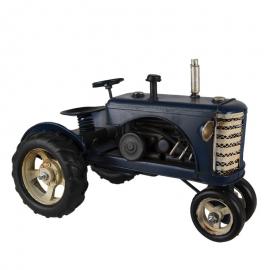 1 Clayre Eef Metalldekoration Traktor Blå 25x15x18 cm