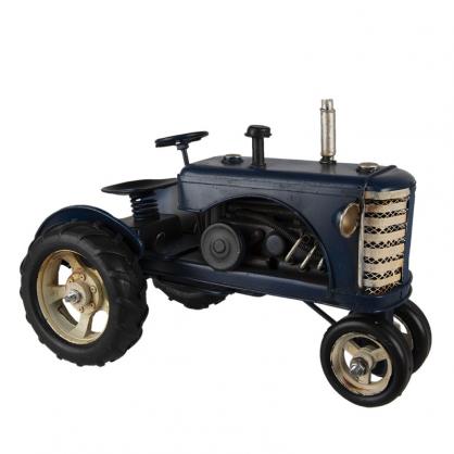 1 Clayre Eef Metalldekoration Traktor Bl 25x15x18 cm