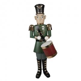 1 Clayre Eef Juldekoration statyett Soldat 56x48x155 Cm Grön Järn
