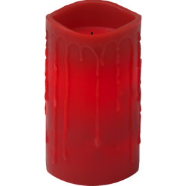 1 Star Trading Batteridriven Blockljus LED Drip Röd 7,5x15cm