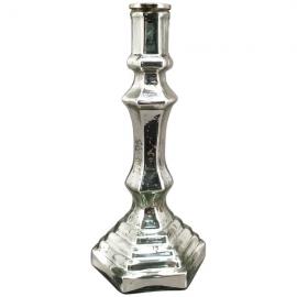 1 Exner Ljusstake Antiksilver Vitreous silver glas metall (B/D/H) 12x12x26 cm