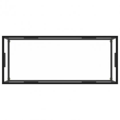1 VidaXL Soffbord hrdat glas svart 120x50x35 cm