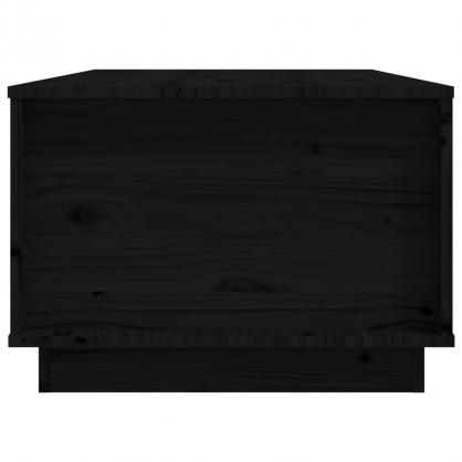 1 VidaXL Soffbord 100x50x35 cm lyftbar svart massiv furu