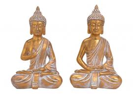 1 G.wurm Dekoration Buddha guld 2-pack (B/H/D) 23x38x16cm