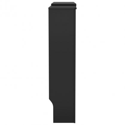 1 VidaXL Elementskydd MDF vertikala ribbor svart 205 cm