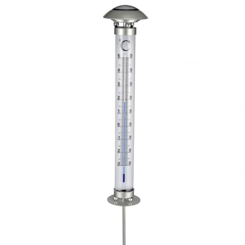 1 VidaXL Solcellslampa termometer med lampa