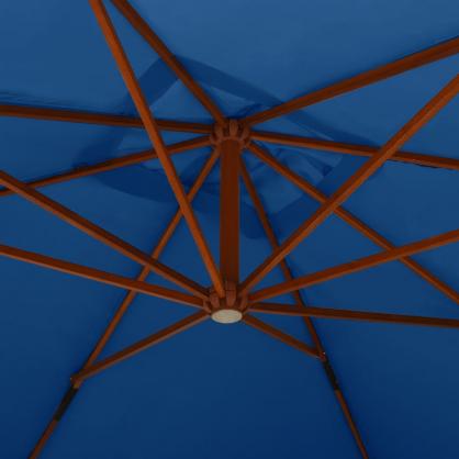 1 VidaXL Frihngande parasoll med trstng 400x300 cm azurbl