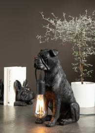 1 A Lot decoration A Lot Dekoration - Bordslampa Sittande Hund Svart Brun Poly