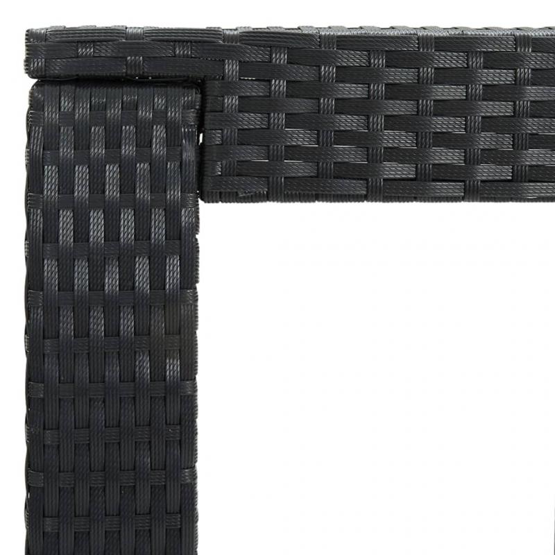 1 VidaXL Barbord fr trdgrd 60,5x60,5x110,5 cm svart konstrotting