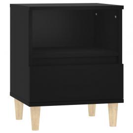 1 VidaXL Sängbord 40x35x50 cm svart