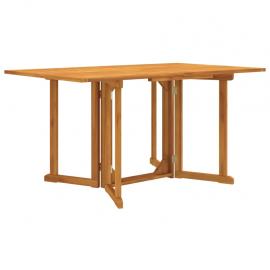 1 VidaXL Hopfällbart Matbord för trädgård 150x90x75 cm massivt teakträ