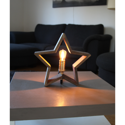 1 Star Trading Bordsstjrna LYSeKIL 29cm Brun LED