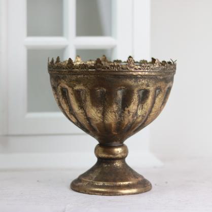 1 A Lot decoration A Lot Decoration - Blomkruka Pokal Antik 19 cm Guldbrun