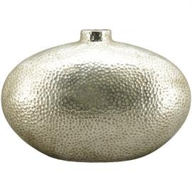 1 Exner Dekorativ Vas ArgenT silver stengods (B/D/H) 32,5x14x22,5 cm