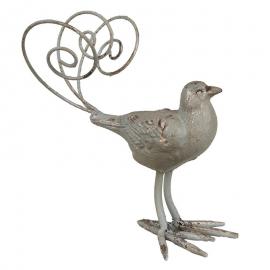 1 Clayre Eef Dekorativ figur fågel 17x10x20 cm Antikgrön järn