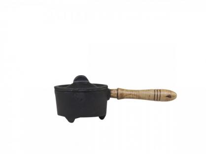 1 Chic Antique Kastrull Nolay gjutjrn med lock mini H4.7 / L14 / B7 cm svart