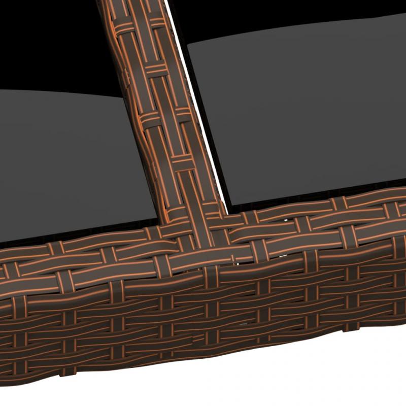 1 VidaXL Matbord fr trdgrd 150x90x75 cm och konstrotting brun