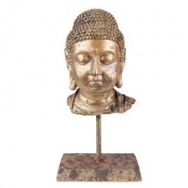 1 Clayre Eef Dekoration Buddha 13x9x25 Cm Gyllene färg Polyresin