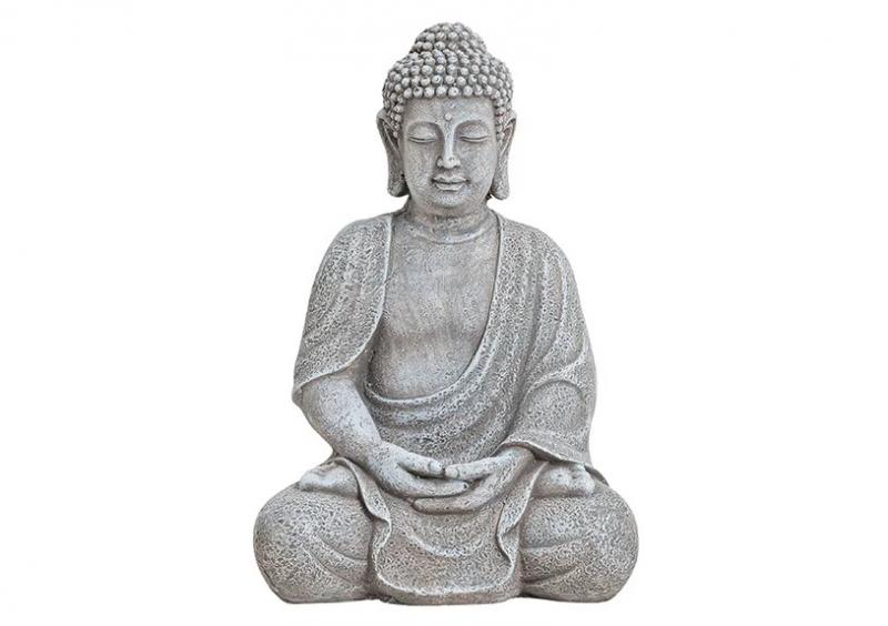 1 G.wurm Dekoration Buddha gr magnesia (B/H/D) 20x30x17 cm