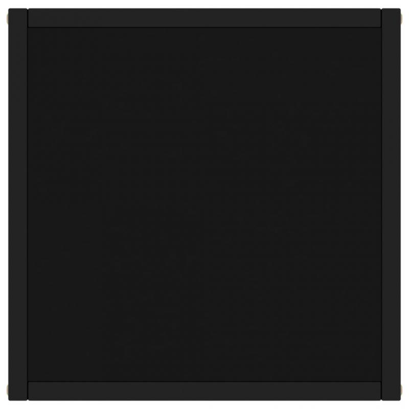 1 VidaXL Soffbord hrdat glas svart 40x40x50 cm
