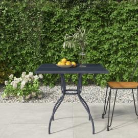 1 VidaXL Matbord för trädgård 80x80x72,5 cm stålnät antracit
