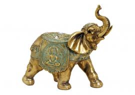 1 G.wurm Dekoration Elefant guld polyresin (B/H/D) 21x20x10cm