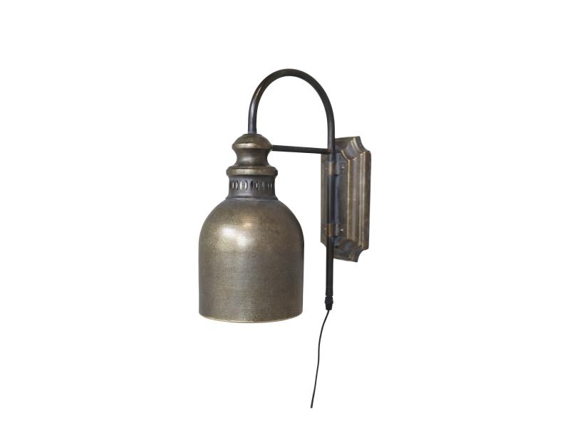1 Chic Antique Vgglampa antik mssing H38/L26/W16 cm
