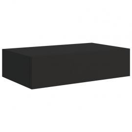 1 VidaXL Svävande  vägghylla med låda svart 40x23,5x10 cm MDF