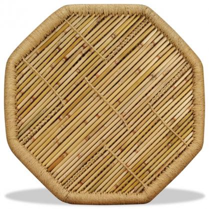 1 VidaXL Soffbord bambu oktogon 60x60x45 cm