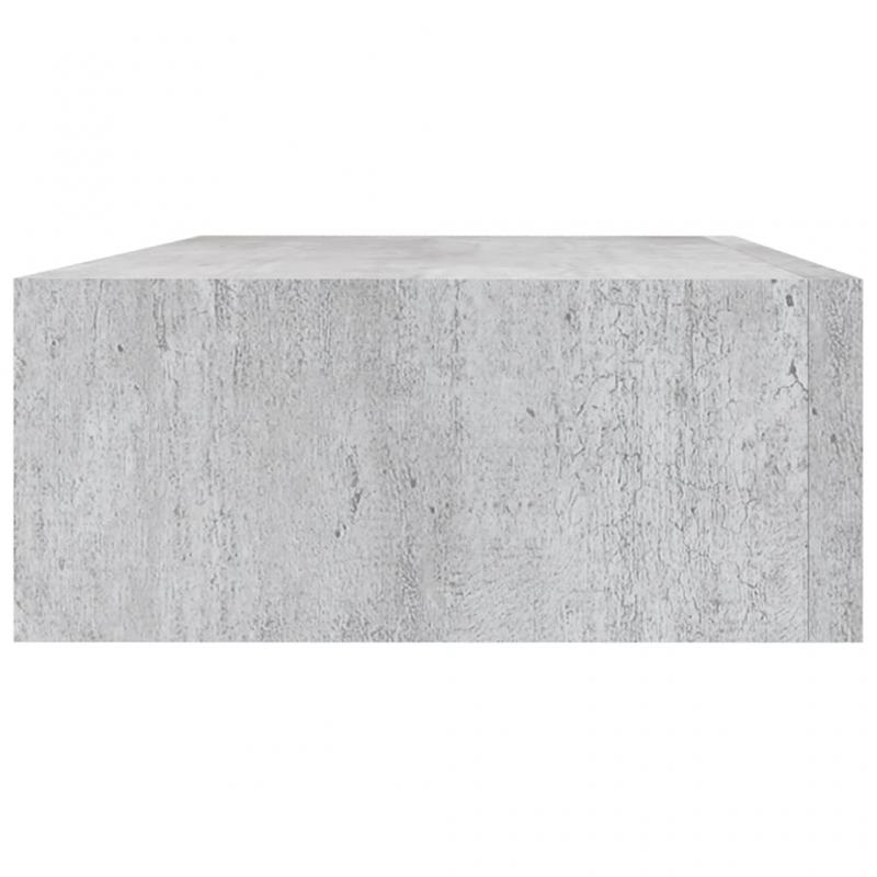 1 VidaXL Svvande  vgghylla med lda betonggr 40x23,5x10 cm MDF 2 st